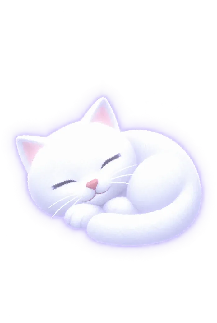 curled up asleep